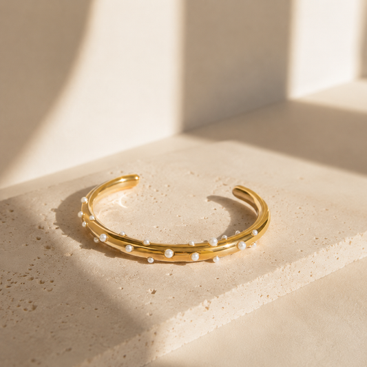 Serene Pearl Cuff Bracelet