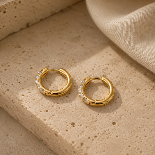 Gold/ Silver Luna Crystal Earrings