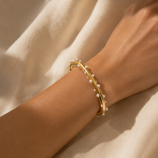Serene Pearl Cuff Bracelet
