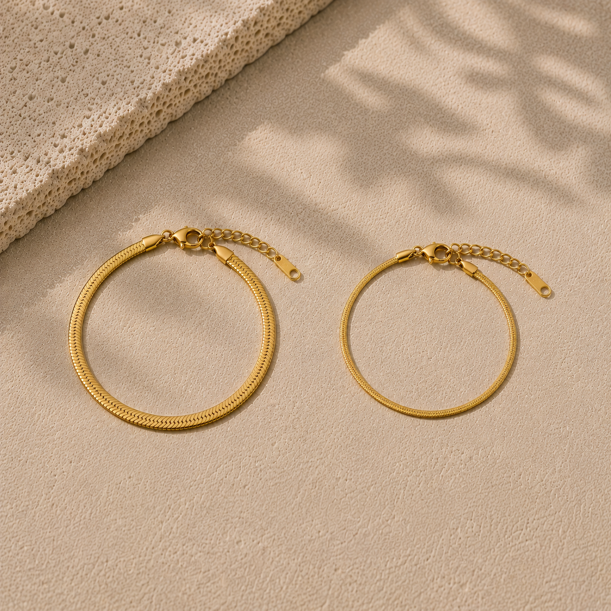 Gold chain bracelets