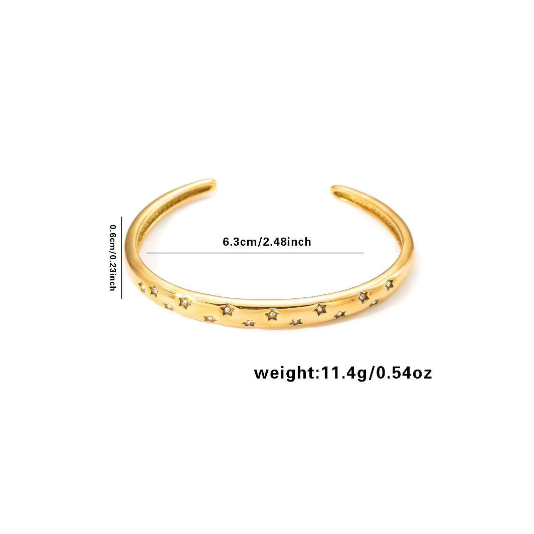 Crystal Star Open Bangle