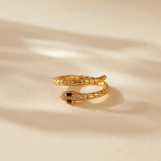 Gold-Tone Serpentine Ring